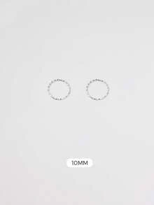 Silver No Clasp Hoop Earrings | Cartilage Small Hoop Earrings Set For Women Men Girls | Hypoallergenic 925 Sterling Silver Tragus Earrings Nose Lip Rings | Huggie Earrings Jewelry For Party Birthday Gift With Beautiful Gift Box | 4 Size Options(Diameter-6mm/8mm/10mm/12mm) | Not Suitable For Pierced Ears That Have Not Yet Healed