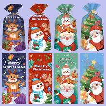Bags Of 50 Pieces Each, Christmas Candy Bags, Original Gift Bags, Resealable Plastic (OPP) Bags For Children's Parties - 薄荷藍 - 查看 1