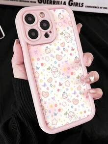 Unique Cute Cat Illustration Phone Cases,Effective Protection Of Cameras,TPU For Comfortable Wear,For Women's Or Men's Style,For IPhone 17 Pro Max Case/Phone 17 Pro Case/Phone 17 Case/17 Air,For IPhone 16 Pro Max Case,For IPhone 16 Case,For IPhone 15 Pro Max,14 Pro Max Case 13 12 11 Pro Max 16 Plus Series Phone Cases,And Galaxy S25 Ultra Case/S24/S23/S22/S21/A54/A36/A35/A34/A17/A16/A15 Series Phone Cases.Christmas Phone Case,Christmas Give.For IPhone Cases.Suitable Little Gifts To Give To Friends. - 淺粉色 - 查看 1