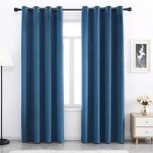 White 54 Inches Long - Grommet Thermal Insulated Window Treatment Bedroom, Filtering Set Of 2 Panels, Popular Window Decor - Stoneblue - View 1
