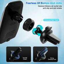 Wireless Car Charger Phone Holder 15W Fast Charging Station [3-In-1 Upgraded Smart Chip] 360° Wireless Car Phone Holder Charger Vent Mount Magnetic Phone Holder Compatible With IPhone 16, 15, 14, 13, 12 Pro Max, 11, XR - Multicolor - View 6