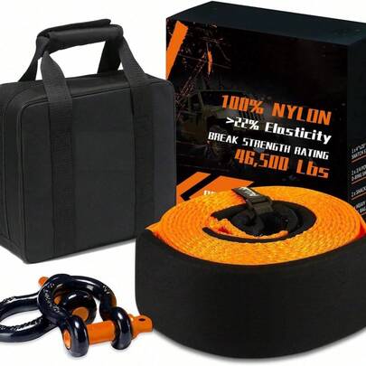 Cinghia di traino per auto in nylon resistente, 10 cm x 6 m/9 m (15.900 kg), cinghia di recupero