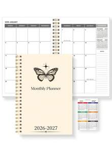 Unisex Weekly/Monthly Planner Notebook, 2026-2028 Academic Year Monthly Planner, With Note-Taking Function, Office And Back To School Supplies, Adult Gift, Teacher Gift - Multicolor - View 8