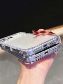 1pc Customized 4-Photo/Text Name Transparent Anti-Drop Phone Case Compatible With IPhone11/12/13/14/15/16/16pro/16plus/16promax/17/17pro/17promax/Air, Pixel 9A/S24/S25ultra/S25plus/S25edge/S25FE/A07/A17, Moto G85, Infinix Hot 50 Pro+ And More, Suitable As Gift For Friends - Clear - View 10