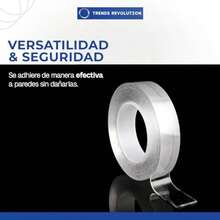Cinta Doble Cara Extrafuerte - Cinta Doble Cara 3 metros x 10mm Ancho | para Manualidades - Adhesivos para Pared | Cinta Adhesiva Doble Cara(Cinta Gruesa Pack x2) - Multicolor - Ver 7
