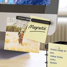 Magnetic Pen Holder, Small Magnetic Silicone Ties Holding Pens, Pencils, Markers 6 Pack, Transparent - Trong suốt + Gói 6 - Xem 5