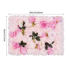 Flower Wall Panel Artificial Flower Backdrop Flower Panels For Backdrop - Pink - View 2