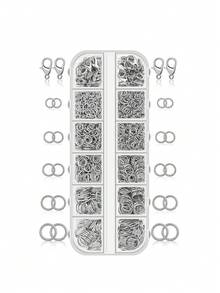 钥匙扣制作套装，钥匙扣夹大号钥匙圈，适用于珠宝制作，DIY钥匙扣工艺品材料，钥匙扣钩，龙虾扣，手机装饰配件