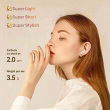 Nuevo auricular inalámbrico con control táctil, reducción de ruido, baja latencia, auriculares Bluetooth de alta definición, llamadas HD, tamaño mini, auriculares deportivos Bluetooth - Multicolor - Ver 3