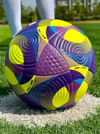 1pc High End Seamless Heat Bonded Size 5 Soccer Balls With High-Quality PU Leather, Anti Slip, Wear-Resistant, High Elasticity, Stable And Easy To Control. The Ball Is Soft And Does Not Harm The Feet. It Is Suitable For Indoor And Outdoor Use, Adult Training Matches, Professional Football, And Comes With Needle Balls And A Net
