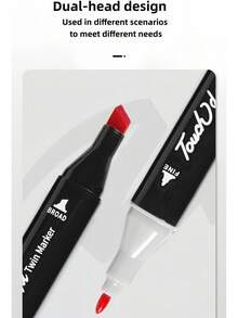 Touch Dual Tip Oil-Based Markers Set 12/80 Colors High Pigment Waterproof Back To School Student Art Supplies With Portable Bag