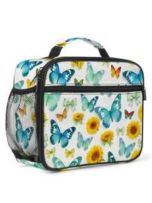 Butterfly Girls Lunch Box, Butterflies Pattern Lunch Bag Rainbow Lunch Bag For Girls, Adolescent Lunch Bag,Holiday Gift,Reusable Portable Lunchbox To School Work Office Travel Picnic Hiking Beach - one-size - View 16