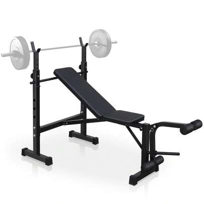 Panca per sollevamento pesi, set panca per panca piana con supporto per squat per allenamento completo del corpo in palestra domestica