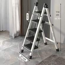 1 件 2 步折叠梯凳，带宽防滑踏板，折叠梯，坚固梯子，非常适合厨房和家庭使用