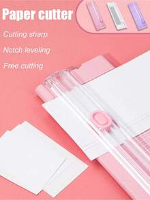 SGIAWETA-1/5pcs A4/A3 Paper Cutter, Portable Plastic Paper Trimmer, Photo Cutting, Manual Desktop Slide Cutting Blade, Back To School, School Supplies-Birthdaygift - 多色 2 - 查看 7