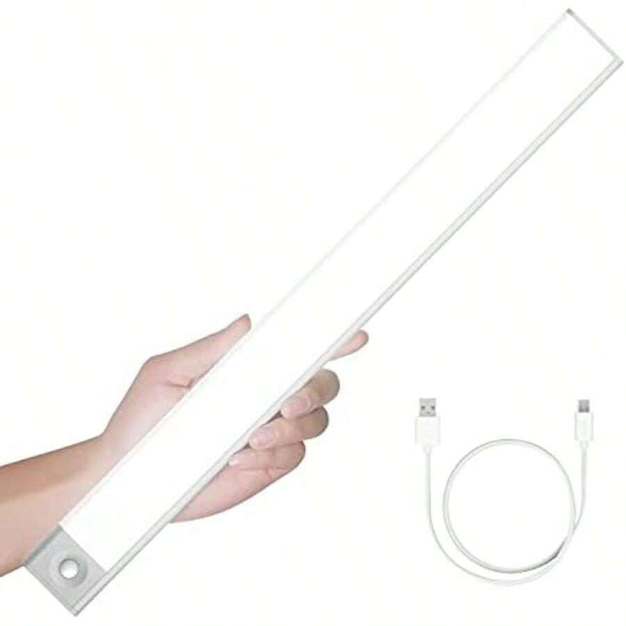 Dallfoll Lámpara de Noche Recargable, 2200mAh Escalera Lámpara Armario Sensor de Movimiento, 72 Luces para Debajo del Clóset, 3 Modos de Operación, para Armario debajo del Mostrador, Cocina(40) - Multicolor - Ver 1
