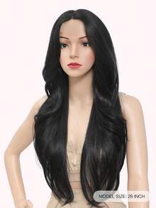Long Straight Wig For Women Hair Wig 1.5*3.5inch Lace Middle Part Long 26 Inches Synthetic Natural Looking Wig For Daily Full Wigs For Women Girls - Multicolor - View 5