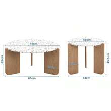 Modern Modular Coffee Table, Side Table, Coffee Table Set For Living Room, Sofa Side Table And Balcony, Set Of 2 - Camel - View 7