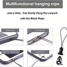 1PC Personality Fashion Black Leopard Print Wristband Keychain, Unisex Anti-Loss Mobile Phone Key Chain Daily Wear Festival Gifts - màu đen - Xem 6