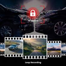 X50 3.2-Inch Screen, High-Definition Recording From Front And Rear Lenses, 4K+1080P Dual Dash Cam (Front And Rear), WiFi, GPS, G-Sensor, Loop Recording, App - X50 - 查看 10