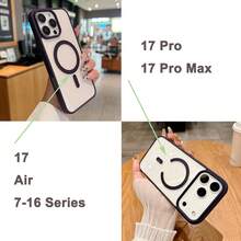 透明磁吸手机壳，兼容 17 Pro Max、16、15、14、13、12、11 Pro Plus Max、Mini 7、8、SE、16e、7P、X、XR、Xs Max，防震保护套，兼容三星 S25 Ultra、S24 Ultra、S23 FE、S22+，国际版，非国内版 - 暗紫色 - 查看 9
