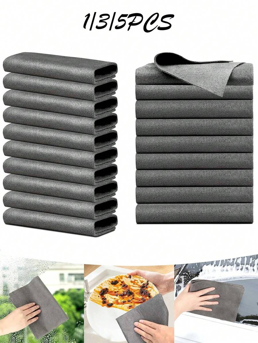 Microfibre Cloths, Reusable Microfibre Cloths, Pack Of 1/3/5, 30 X 40 Cm