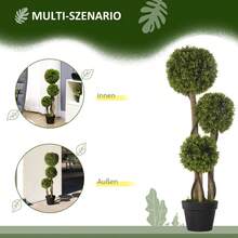 HOMCOM Artificial Plant, 90 Cm, Artificial Plant, Boxwood In Pot, Artificial Tree With UV Protection, Indoor Plant For Living Room, Light Green - 1 - View 5