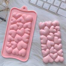 1pc Heart-Shaped Silicone Chocolate Mold - 3D Love Block For DIY Candy & Cake Decorating, Perfect For Valentine's Day & Thanksgiving Gifts - Multicolor - View 11