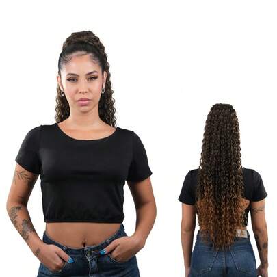 APLIQUE RABO DE CAVALO DORIS BIO FIBRA GRANDE 80CM CHARMING HAIR