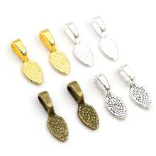 40pcs Glue-On Flat Pad Bails Spacer Bead Charms Pendant DIY Jewelry Making Accessories For Necklace Bracelet Supplies - Bail Charms Connector - View 6