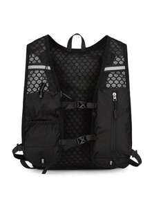 سترة الجري، حقيبة الترطيب الخفيفة، قابلة للتنفس ومقاومة للعرق، حقيبة الظهر للجري، حقيبة الترطيب القابلة للتعديل للجري في المسارات والماراثون والجري والدراجات الهوائية. يمكن ارتداؤها من قبل الرجال والنساء الذين يقل وزنهم عن 75 كجم و160 رطلاً.