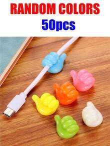 100pcs Random Color Multi-Purpose Thumb Shaped Wall Hooks - Fashionable Style, Self-Adhesive Installation Base, Easy To Install In Dorm, Kitchen, Bedroom - No Nails Needed - Multicolor - View 19