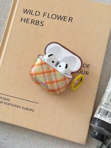 极简橙色条纹菱形图案 4/Pro 3/2 无线蓝牙耳机保护套，柔软全包设计，女士适用 - 彩色 - 查看 10