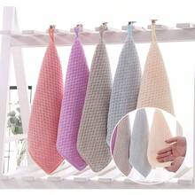Toalla de mano de microfibra de secado rpido, 6 toallas de mano de cocina de secado rpido, sper absorbentes, de secado rpido y suave, suave y cmoda, adecuada para cocina, restaurante, jardn de infantes - Beige, rosa, morado, gris, azul - Ver 3