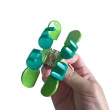 Funny Green Caterpillar Hair Clip,Acetate Hair Clip,Small Claw Clip For WomenGreenCaterpillar - 綠色毛毛蟲 - 查看 5