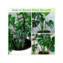 Juego de 4 soportes hexagonales para flores, clips de soporte para plantas, sujetadores de soporte para plantas, clips para tallos resistentes para plantas trepadoras - Material de plástico, o plantas trepadoras de interior, soportes para plantas - Multicolor - Ver 6