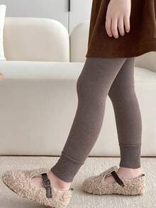 儿童加厚保暖内衬九分保暖打底裤，男女通用，秋冬季款