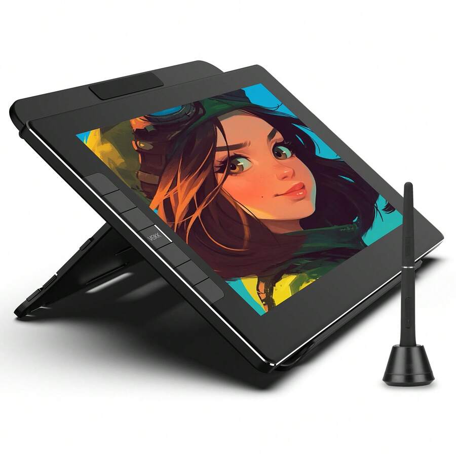 VEIKK VK1200V3 Tableta Gráfica con Pantalla 11.6 Pulgadas FHD Monitor de Dibujo  Con Soporte y 2 lápiz - Negro - Ver 1