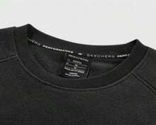 Skechers Sudadera de cuello redondo de punto para mujer, parte superior de ropa deportiva cálida