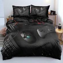 3 Pieces Gamer Duvet Cover Teens Gaming Bedding Set For Kids Boys Girls Video Games Comforter Cover Gamepad Quilt Cover Room Decor - #5 - 查看 10