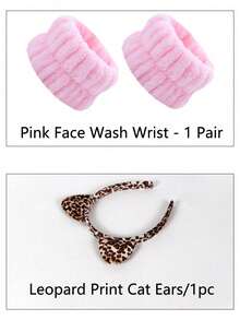 Uma tiara feminina com estampa de leopardo e orelhas de gato, estilo desenho animado. Acessório de cabelo elegante e moderno com presilha, moderno e versátil. - Multicolorido - Ver 9