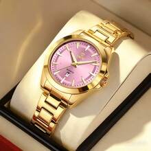 NARY Women's Casual And Elegant Quartz Watch Features A Stylish Dial With Date And Week Displays, A Waterproof Stainless Steel Strap, Suitable For Daily Life, Parties, Gatherings And Other Occasions - one-size - View 5