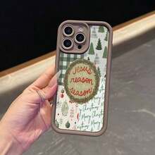 Funda navideña para phone 17 Pro Max. Un diseño sencillo y elegante en color rosa con letras y un árbol. Compatible con phone 11/12/13/14/17, 11 Pro, 12 Pro, 13 Pro, 14 Pro, 15 Pro, 16 Pro, 17 Pro, 17 y S22/S22+/S23/S23+/824+/S25+/S25 Ultra. Como regalo para familiares y amigos, es ideal para diversas ocasiones como cumpleaños, Año Nuevo Chino, vacaciones, parejas, San Valentín y es una opción elegante. - Burdeos - Ver 8