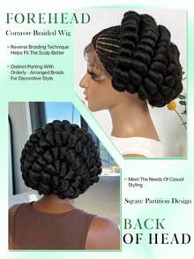 Fashionable New Braided Hairstyle Inspiration - High-Definition Full Lace Gutter Styling, Gutter Braids + Exquisite Coiled Braids, Combining Vintage Goddess Charm And Elegance, Suitable For Everyday Wear - 彩色 - 查看 8
