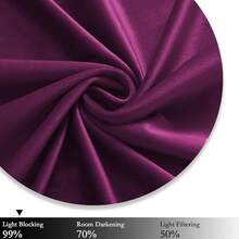 White 54 Inches Long - Grommet Thermal Insulated Window Treatment Bedroom, Filtering Set Of 2 Panels, Popular Window Decor - Purple - View 5