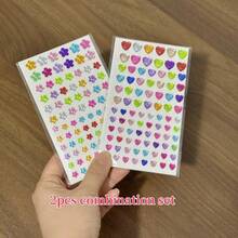 10/2/1pc Gem Sticker Craft Diamond Sticker Set - Self-Adhesive Rhinestone Jewelry Stickers, Handmade Gem Rhinestone Stickers, Acrylic Shiny Heart-Shaped Stickers, Craft Decorative Pearls - Multicolor - View 14