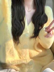 Women Sweaters - Pale Yellow - View 2