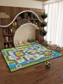 1 pieza Alfombra decorativa con diseño de dibujos animados para niños, diseño creativo y divertido, con opciones de varios colores - Multicolor - Ver 4