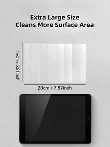 10/20/40/80片装大号一次性屏幕清洁湿巾，眼镜清洁湿巾，一次性镜头清洁布，材质柔软，无纤维残留，适用于眼镜、智能手机、电脑、电视、相机等玻璃表面，独立便携包装，适合居家、办公、旅行必备。 - 彩色 - 查看 8