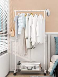 1 Stück Einzel-/Doppelstangen Kleiderständer, platzsparend mit Metallrahmen, geeignet für Schlafzimmer, Balkon, vielseitig zum Trocknen, Lagern und Organisieren von Kleidung, höhenverstellbar, freistehende tragbare Ausführung für kleine Wohnungen, Eingangsbereich, Waschküche, Schrankerweiterung, Geschenk für Hausbesitzer, Studentenwohnheim-Grundausstattung, bereit für Halloween, Thanksgiving, Weihnachten, kompakt faltbar für einfache Lagerung und Transport, modernes minimalistisches Design zur Maximierung des Stauraums und Verbesserung der Organisation. - Verschiedenfarbig - Übersicht 3